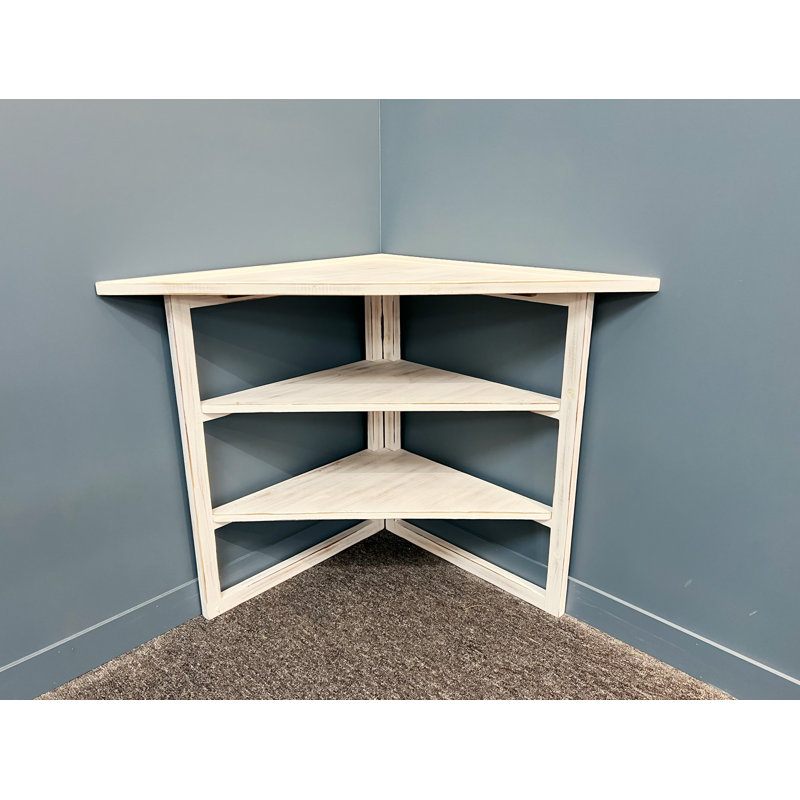 Gracie Oaks Miculek 24'' Tall Solid Wood Triangle Coffee Table